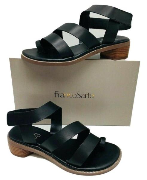 24 Pair Franco Sarto Women's Laritza Black Leather Sandal