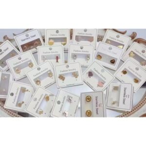 400pairs - Fashion Earrings Stainless Steel Variety Pack