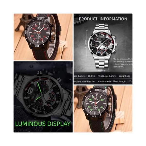 60X New Mens Quartz Watches Luxury Style Stainless Steel Racing Watch - Image 6